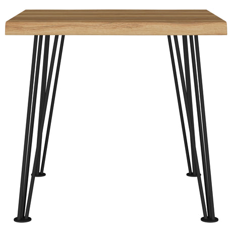 Zander Square Wood Top Coffee Table Natural Brown
