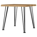 Zander Square Wood Top Coffee Table Natural Brown