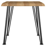 Zander Square Wood Top Coffee Table Natural Brown