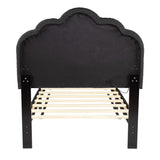 Bed With Floral Design Headboard And Built In LED Lighting