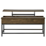 Byers 2-Piece Lift Top Coffee and End Table Set, Brown Oak