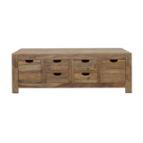 Esther 6-Drawer Solid Wood Coffee Table Natural Sheesham