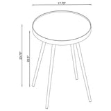 Kaelyn Round Mirror Top End Table, Gold