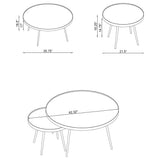Kaelyn 3-Piece Round Coffee and End Table Set, Gold