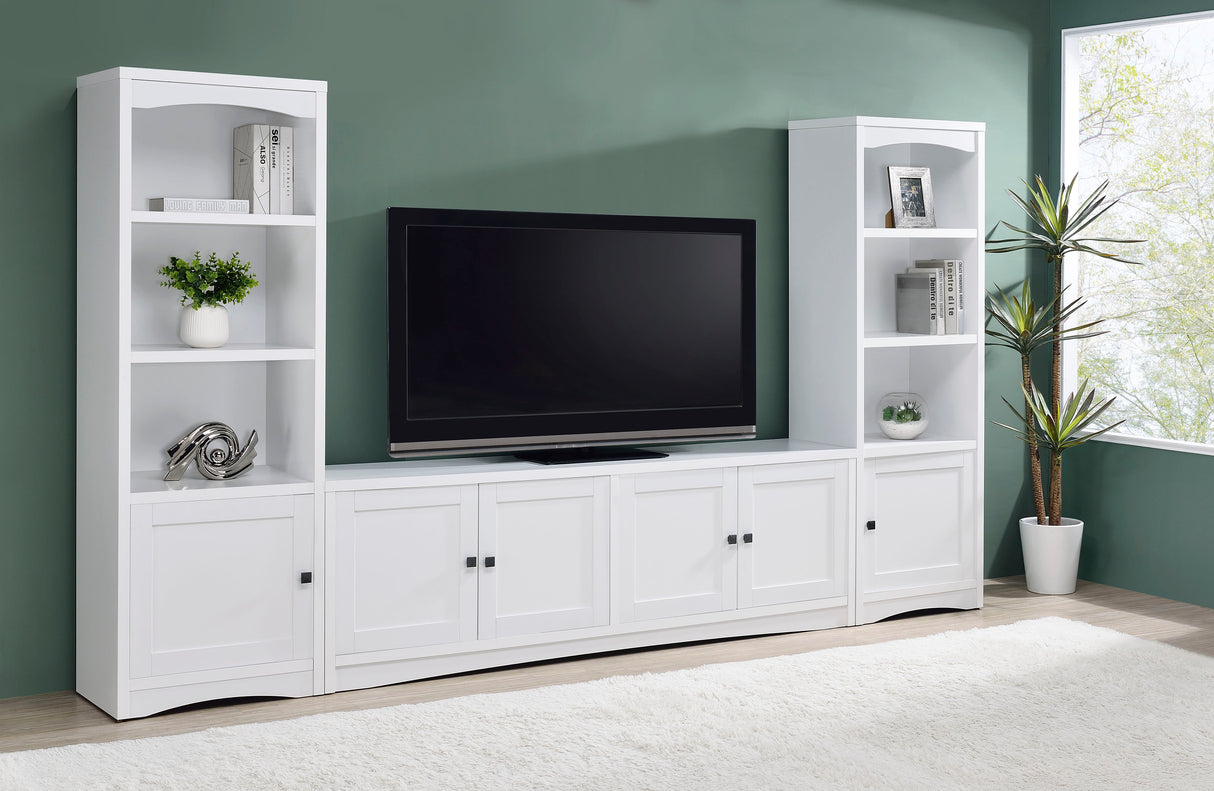 Laughlin 3-Piece Entertainment Center TV Stand White