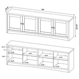 Laughlin 3-Piece Entertainment Center TV Stand White
