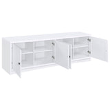 Laughlin 4-Door White TV Stand - 78 Inches