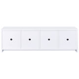 Laughlin 4-Door White TV Stand - 78 Inches