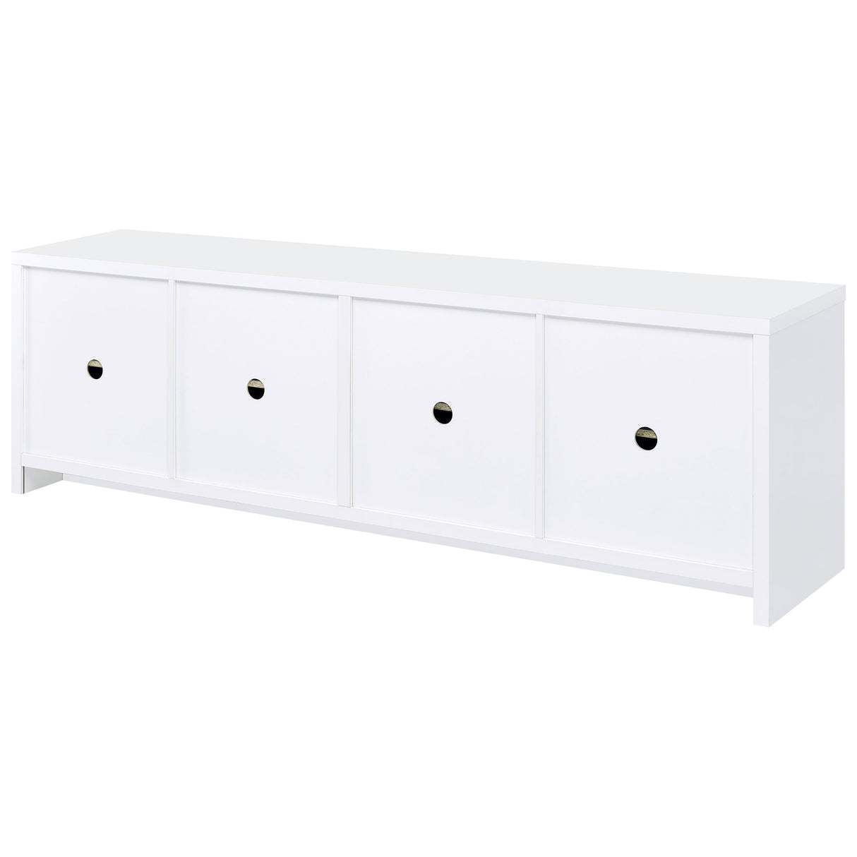 Laughlin 4-Door White TV Stand - 78 Inches