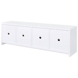 Laughlin 4-Door White TV Stand - 78 Inches