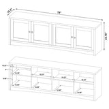 Laughlin 4-Door White TV Stand - 78 Inches