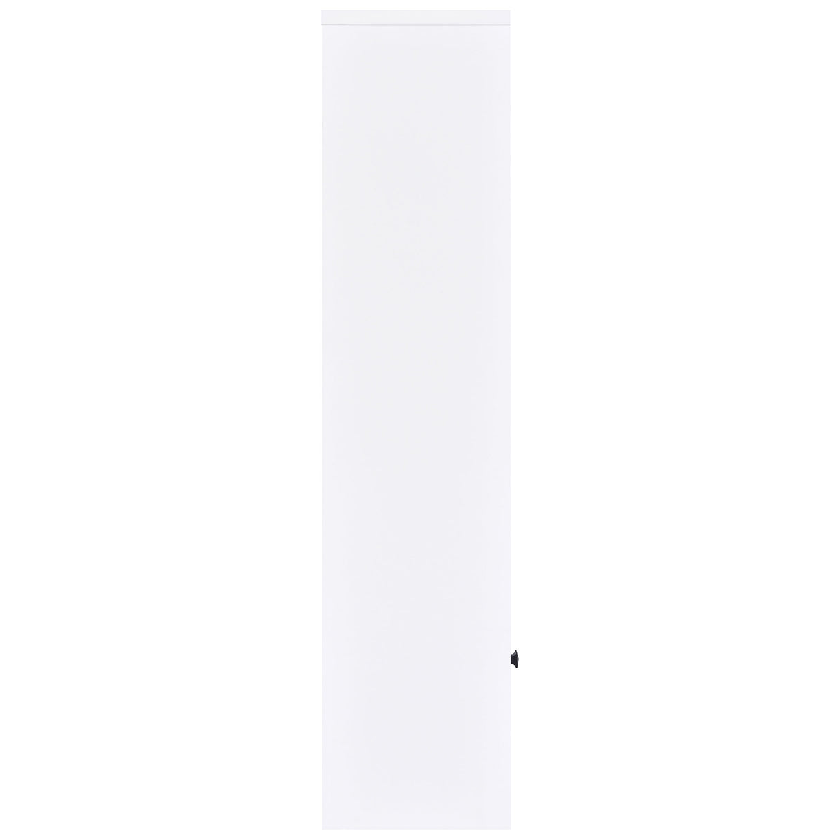 Laughlin 4-Shelf White Media Tower with Cabinet Storage