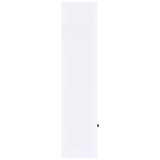 Laughlin 4-Shelf White Media Tower with Cabinet Storage