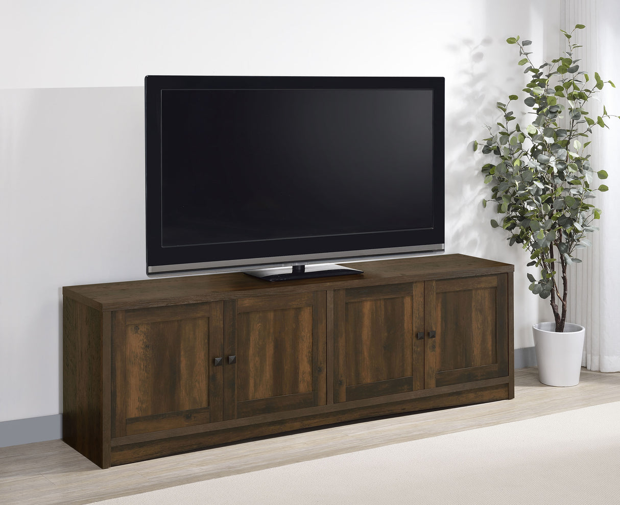 Laughlin 4-Door Dark Pine TV Stand - 78 Inches