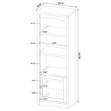 Laughlin 4-Shelf Media Tower, Dark Pine