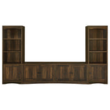 Laughlin 4-Shelf Media Tower, Dark Pine
