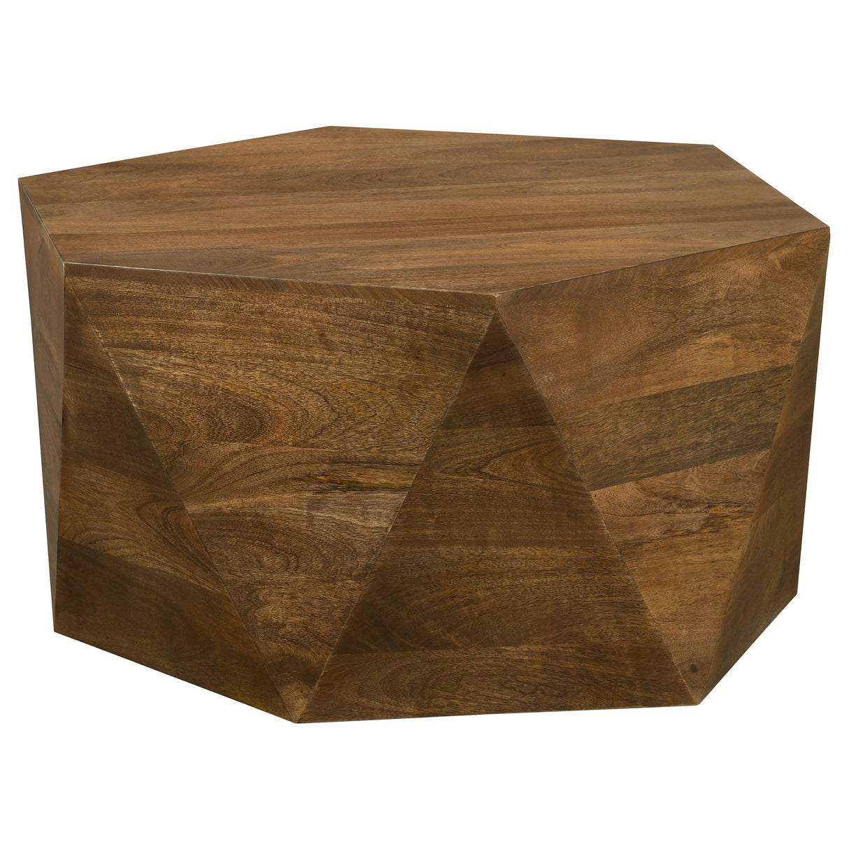 Zalika Hexagonal Mango Wood Coffee Table Natural