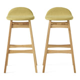 Contemporary Bar Stool With Stylish Seat And Small Backrest