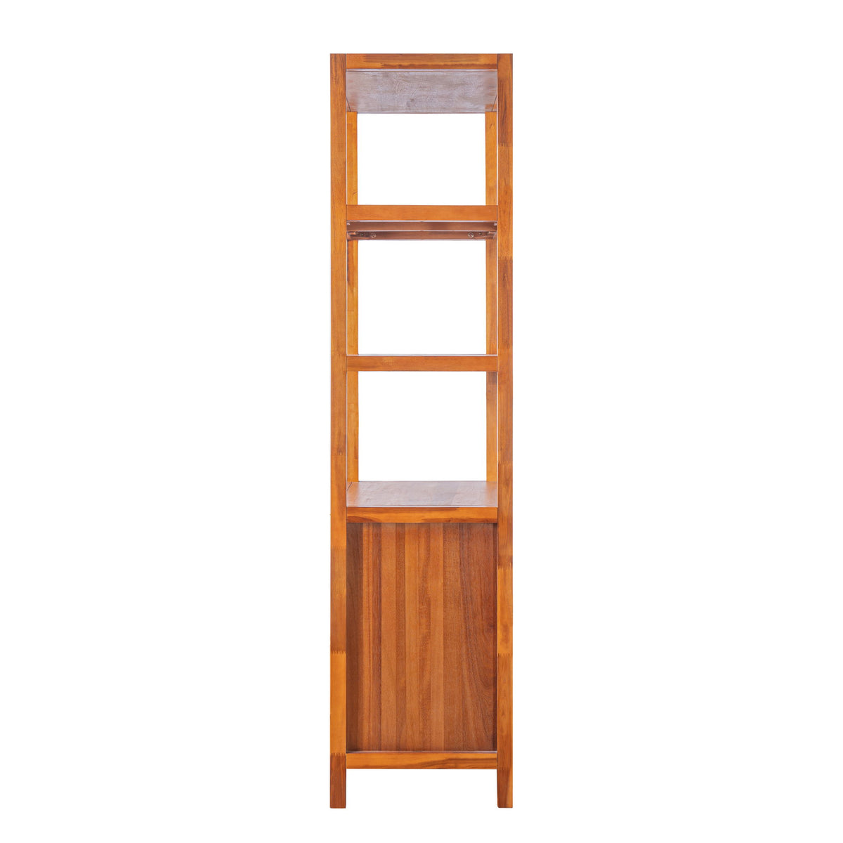 Modern Tall Storage Bookcase Cabinet With 2 Open Shelves & Double Doors