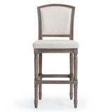 Stool With Upholstered Seat And Back