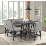 Seneca - Counter Corner Bench With Upholstered Back