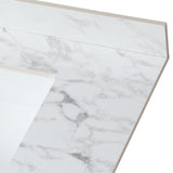 Elegant Bathroom Vanity Top With Rectangular Ceramic Sink And Backsplash