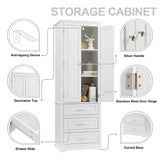 Tall Storage Cabinet With 3 Drawers For Bathroom