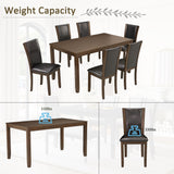 Dining Table Set With Upholstered Chairs, Rectangular Dining Table Set