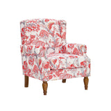 Accent Chair With Floral Upholstery And Nailhead Trim