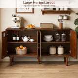 Sideboard Buffet Cabinet, Storage Credenza For Living Room - Walnut