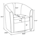 Swivel Armchair With Barrel-Back Design