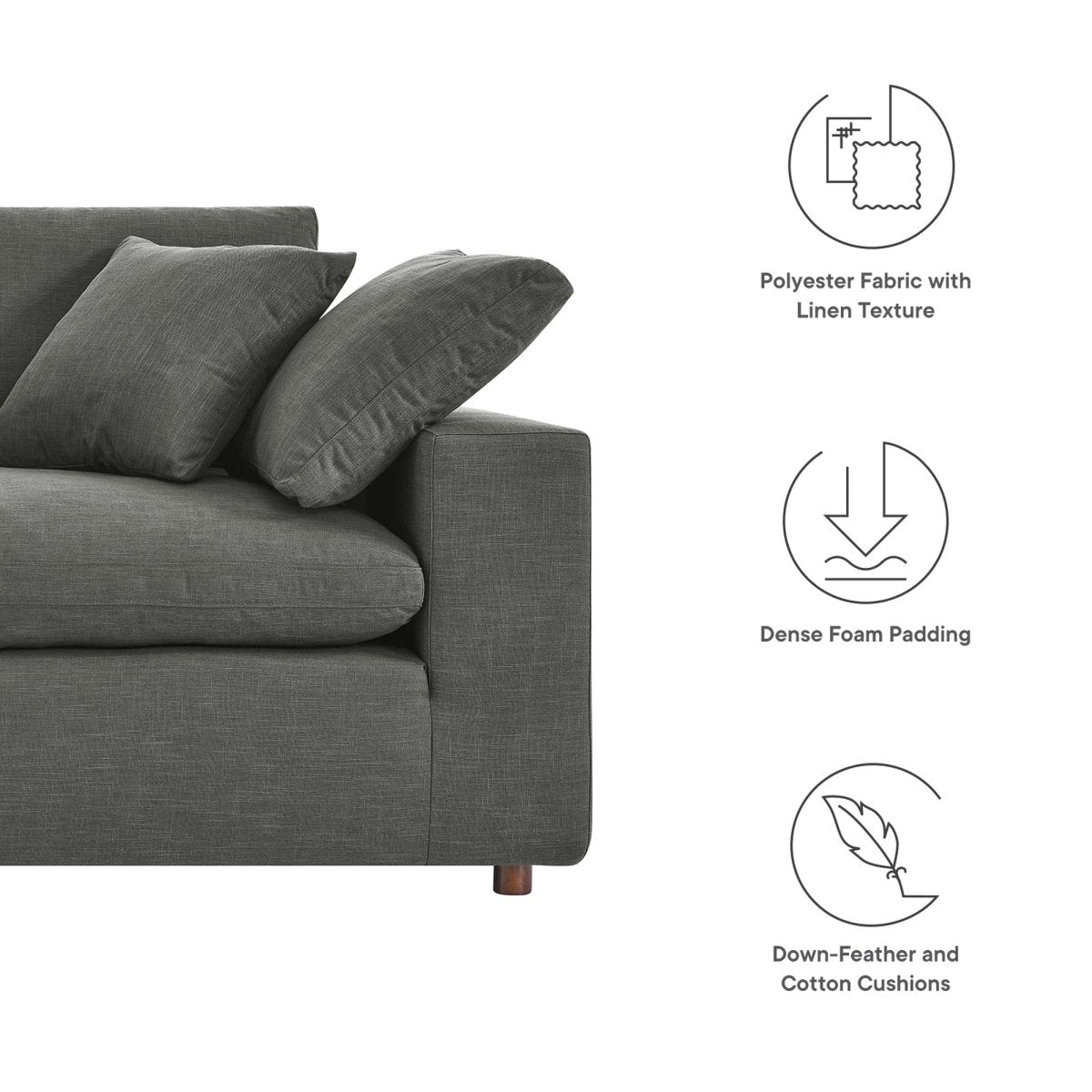 73 - Inch Commix Down Filled Overstuffed Fabric Loveseat - Loveseats available at Alpine Outlets in Denver