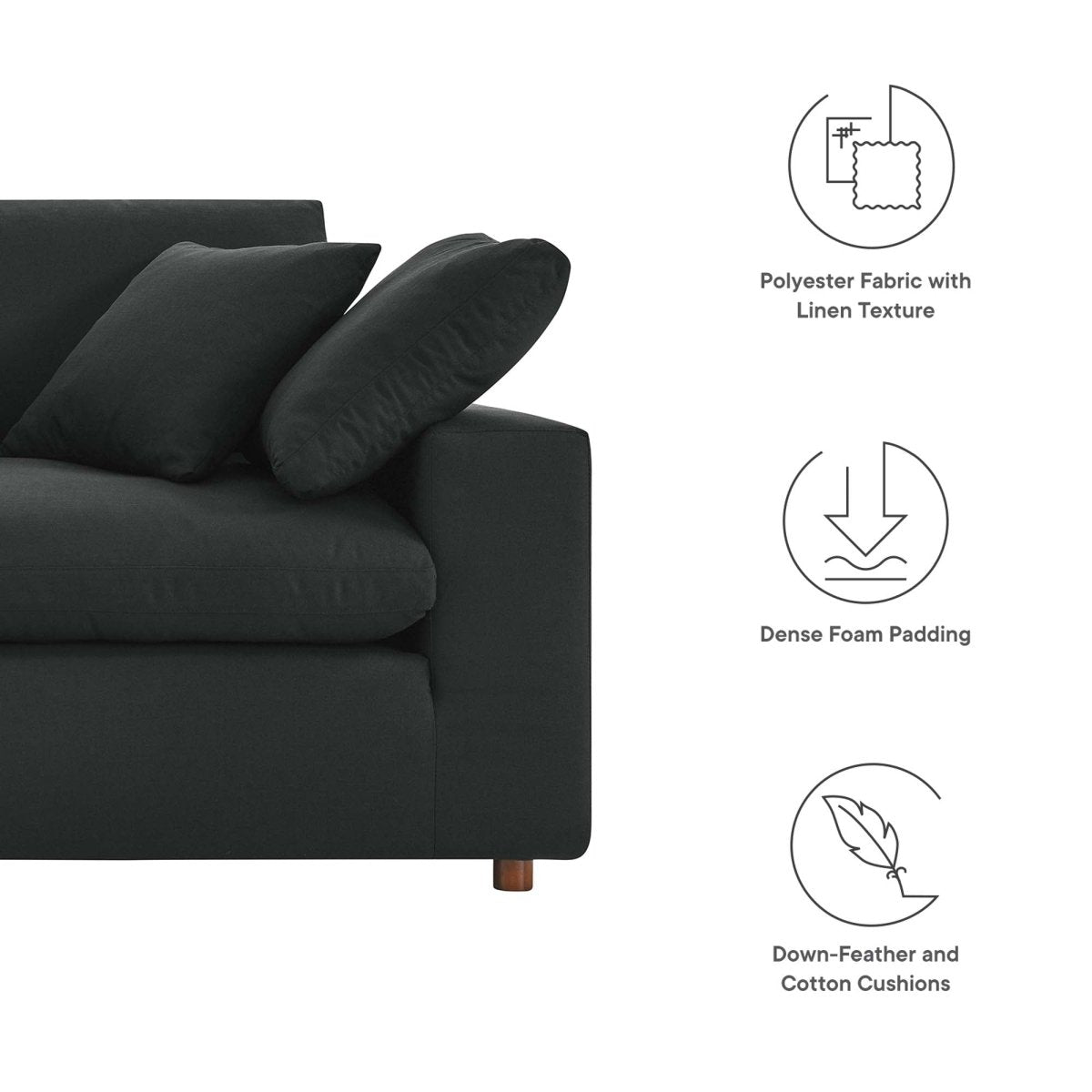 73 - Inch Commix Down Filled Overstuffed Fabric Loveseat - Loveseats available at Alpine Outlets in Denver