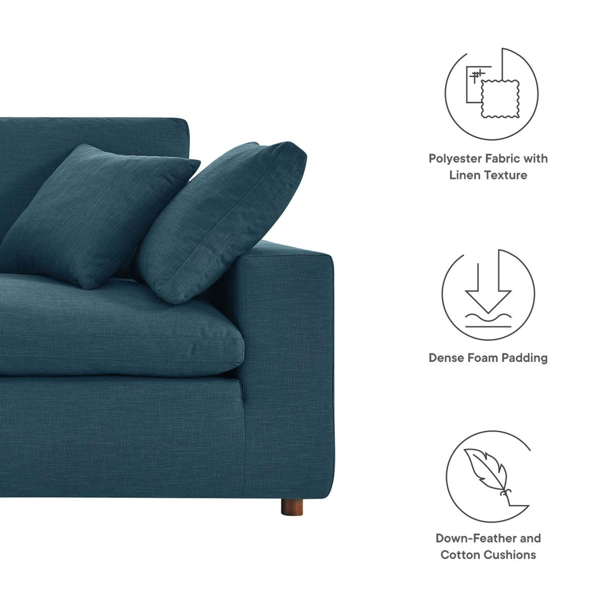73 - Inch Commix Down Filled Overstuffed Fabric Loveseat - Loveseats available at Alpine Outlets in Denver