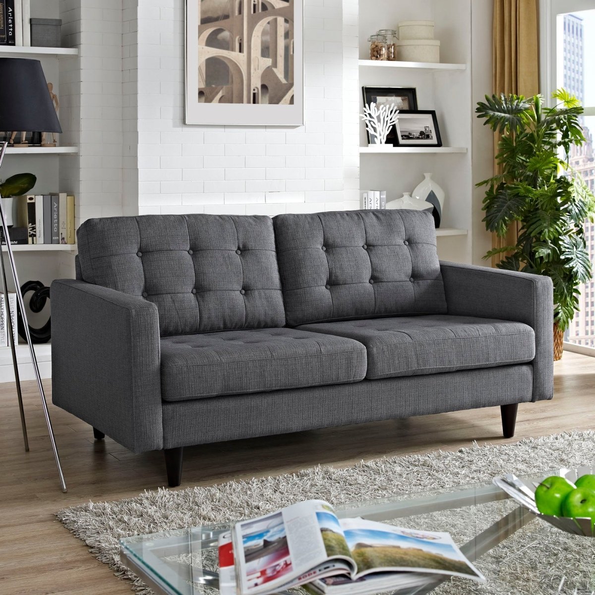73 - Inch Empress Upholstered Fabric Loveseat - Loveseats available at Alpine Outlets in Denver