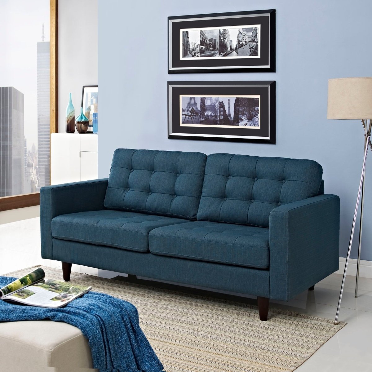 73 - Inch Empress Upholstered Fabric Loveseat - Loveseats available at Alpine Outlets in Denver