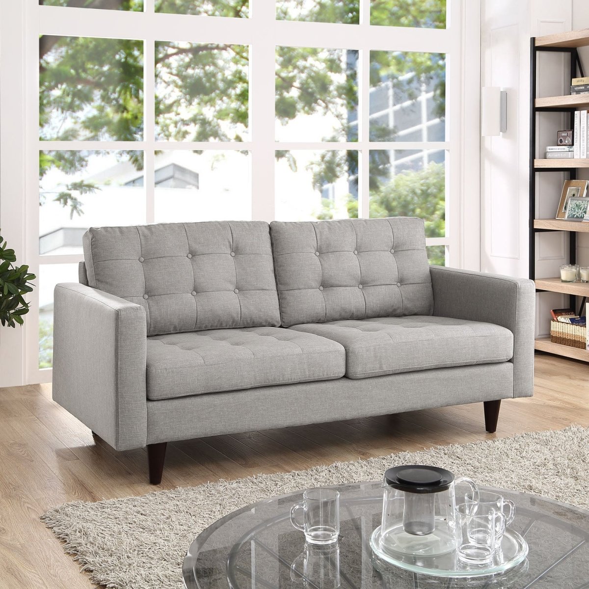 73 - Inch Empress Upholstered Fabric Loveseat - Loveseats available at Alpine Outlets in Denver