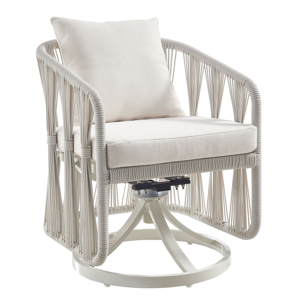 Breeze - Powder Coated Rectangle Metal Outdoor Dining Set With Cushions