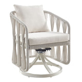 Breeze - Powder Coated Rectangle Metal Outdoor Dining Set With Cushions