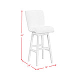 Cambrie - Upholstered Swivel Bar Stool With Boucle (Set of 2) - Beige / Natural
