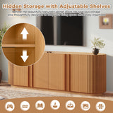 TV Stand With Fluted Tambour Style Door
