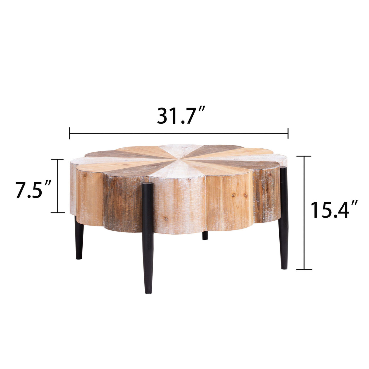 Flower Shaped Coffee Table For Living Room - Multicolor