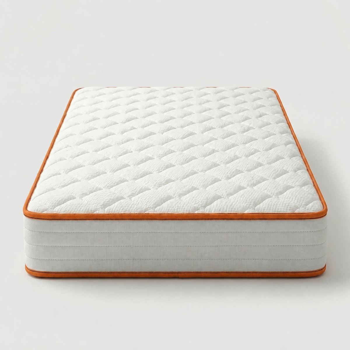 6" Medium Feel Comfort Foam Mattress With Textured Quilted Cover - White - Twin