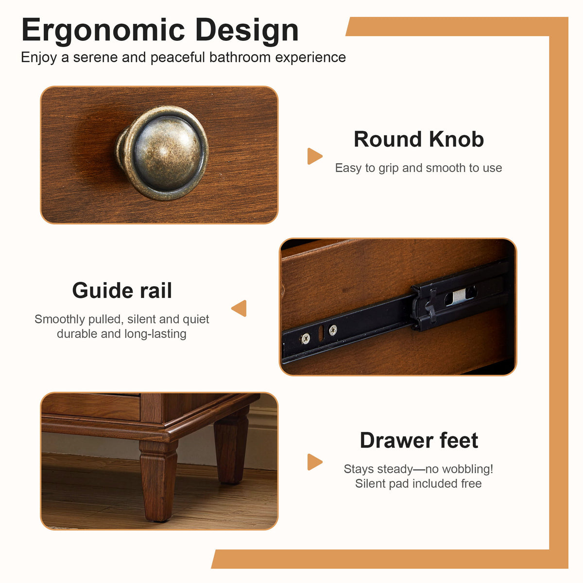 3 Drawer Nightstand With Charging Station, Bedside Table With USB & Type C Port And 2 AC Outlets