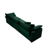 Mid-Century Modern 3 Seater Sectional Sofa With Arm And Throw Pillows