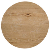 Kessler Round Sculptural Wood End Table Light Oak