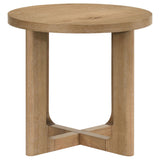Kessler 2-Piece Round Coffee Table Set, Light Oak