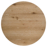 Kessler Round Sculptural Wood Coffee Table Light Oak