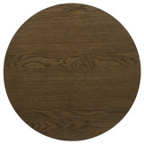 Kessler Round Sculptural Wood End Table in Brown