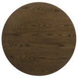Kessler 2-Piece Round Sculptural Wood Coffee Table Set, Brown